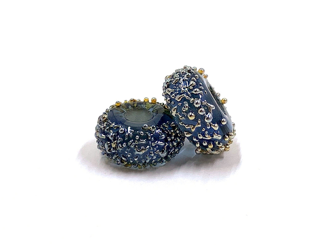 Sugar Donuts - Sapphire with Metallic Lustre