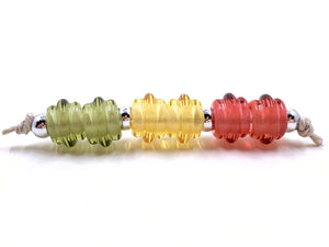 Ribbed Spacers - mojito, golden yellow, and lotis