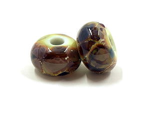 Fig Frit Pair with Fine Silver