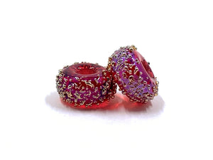 Sugar Donuts - Dark Fuchsia with Metallic Lustre