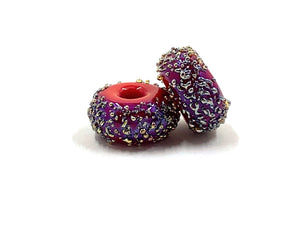 Sugar Donuts - Red with Metallic Lustre