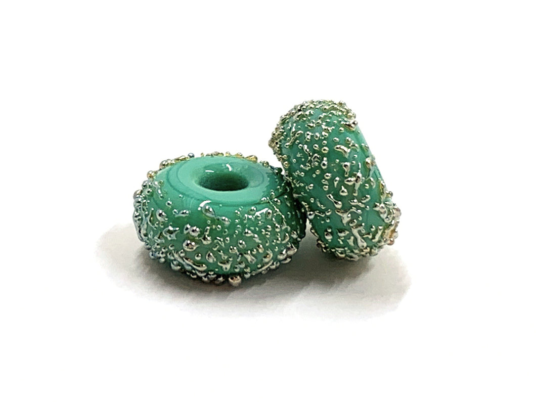 Sugar Donuts - Green with Metallic Lustre